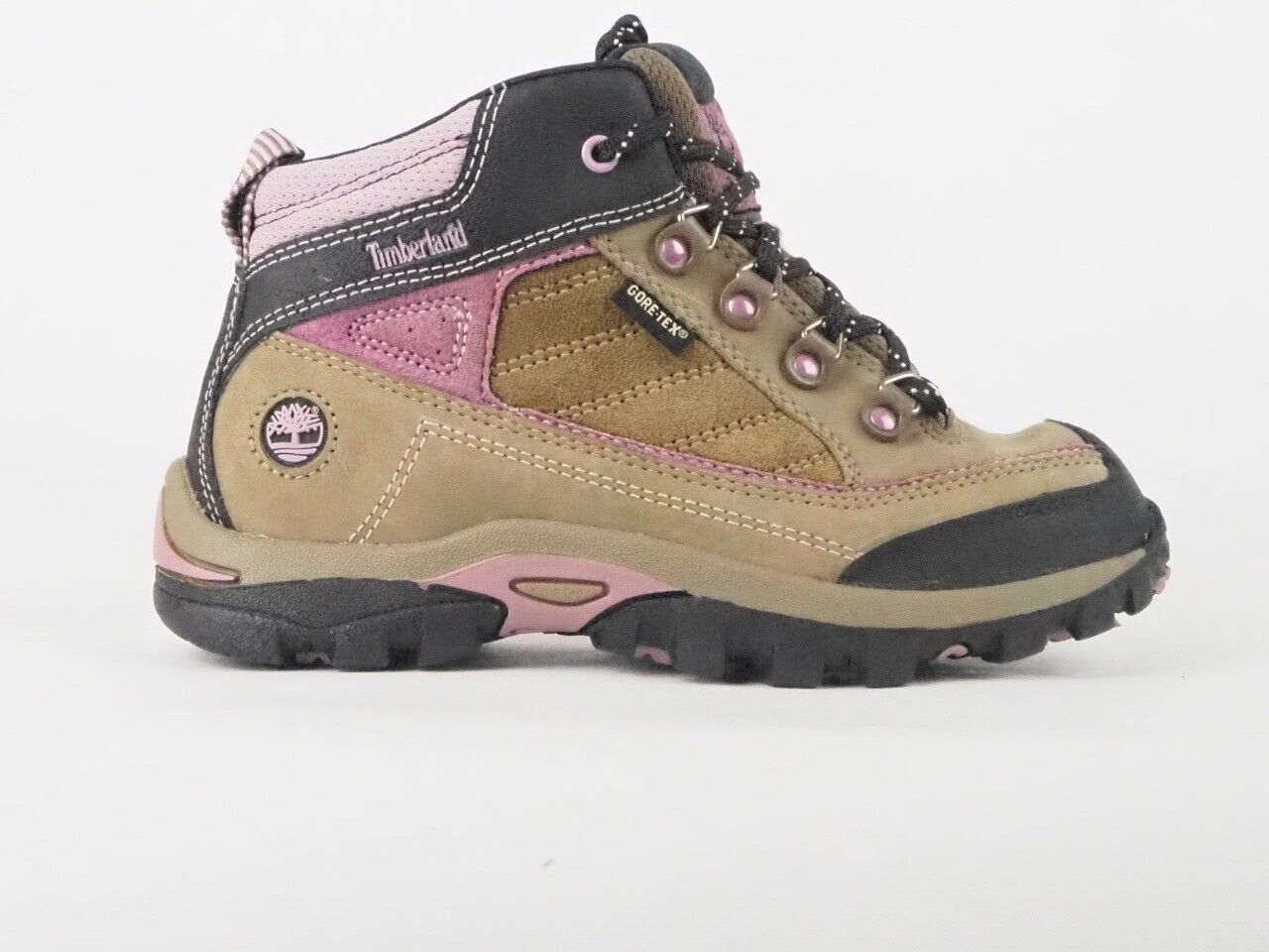 Kids Timberland Hyper Trail GTX 37719 Brown Leather Lace Up Girls Hike