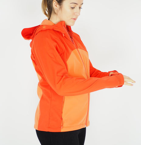 Womens Jack Wolfskin Sonic Dance 1303401 Zip Up Dark Coral Light Hiking Jacket