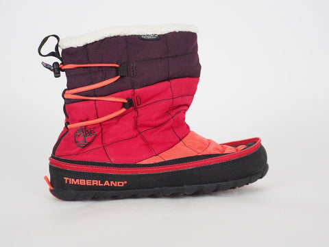 Womens Timberland EK Radler 1624R Red Leather Pull Up Casual Warm Snow Boots