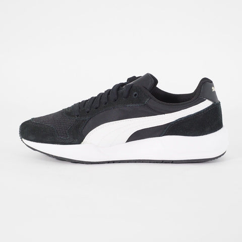 Womens Puma St Runner Plus 359879 Black/White Textile Lace Casual Walking Shoes