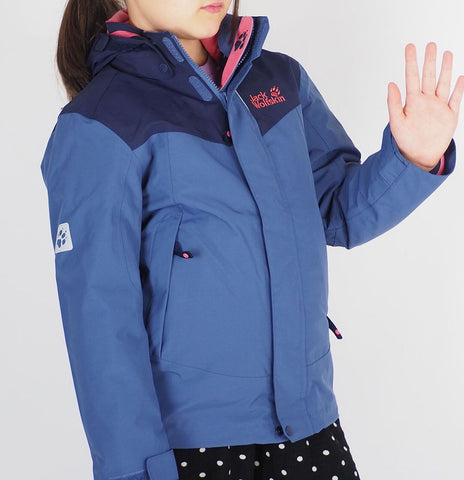 Girls Jack Wolfskin Snow Wizard 1605241 Blue Indigo Waterproof Jacket