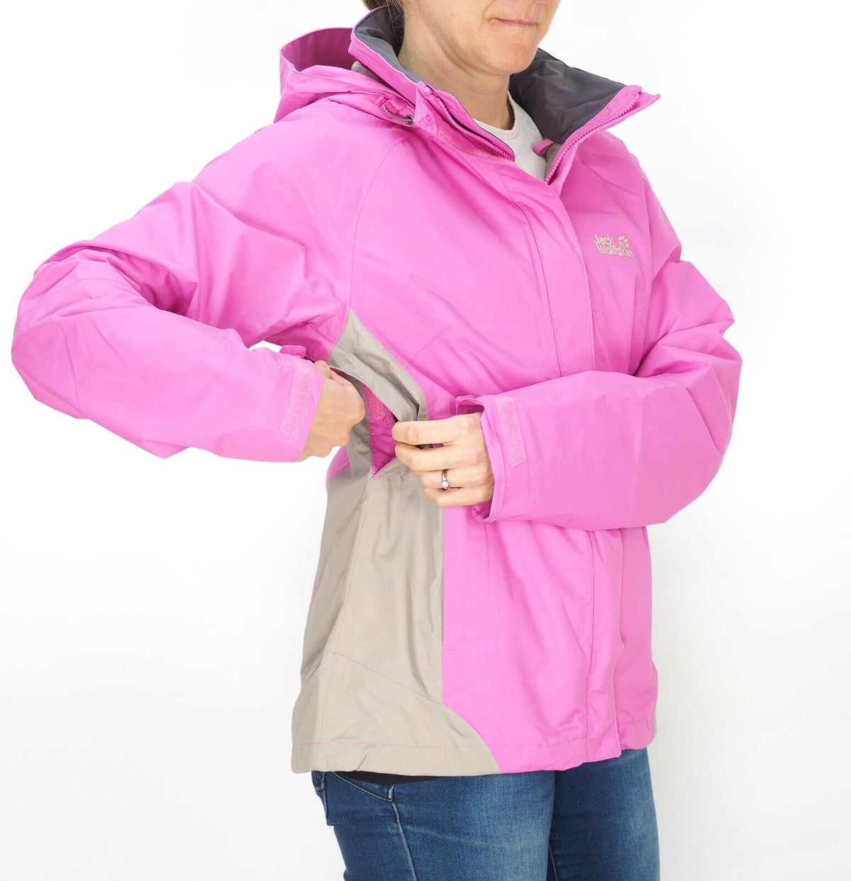 Womens Jack Wolfskin 5006521 Pink Hortensia Zip Up Winter Light Jacket