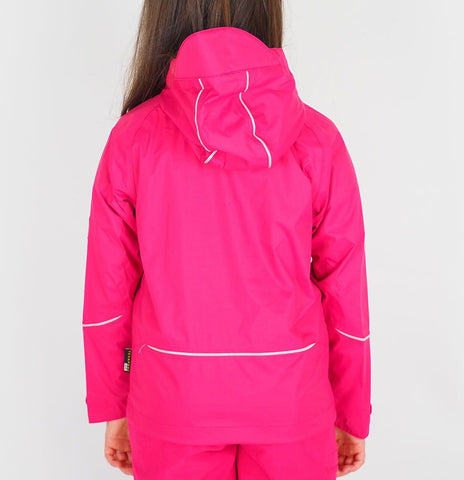 Girls Jack Wolfskin Crosswind Texapore 1604781 Azalea Red Waterproof Jacket