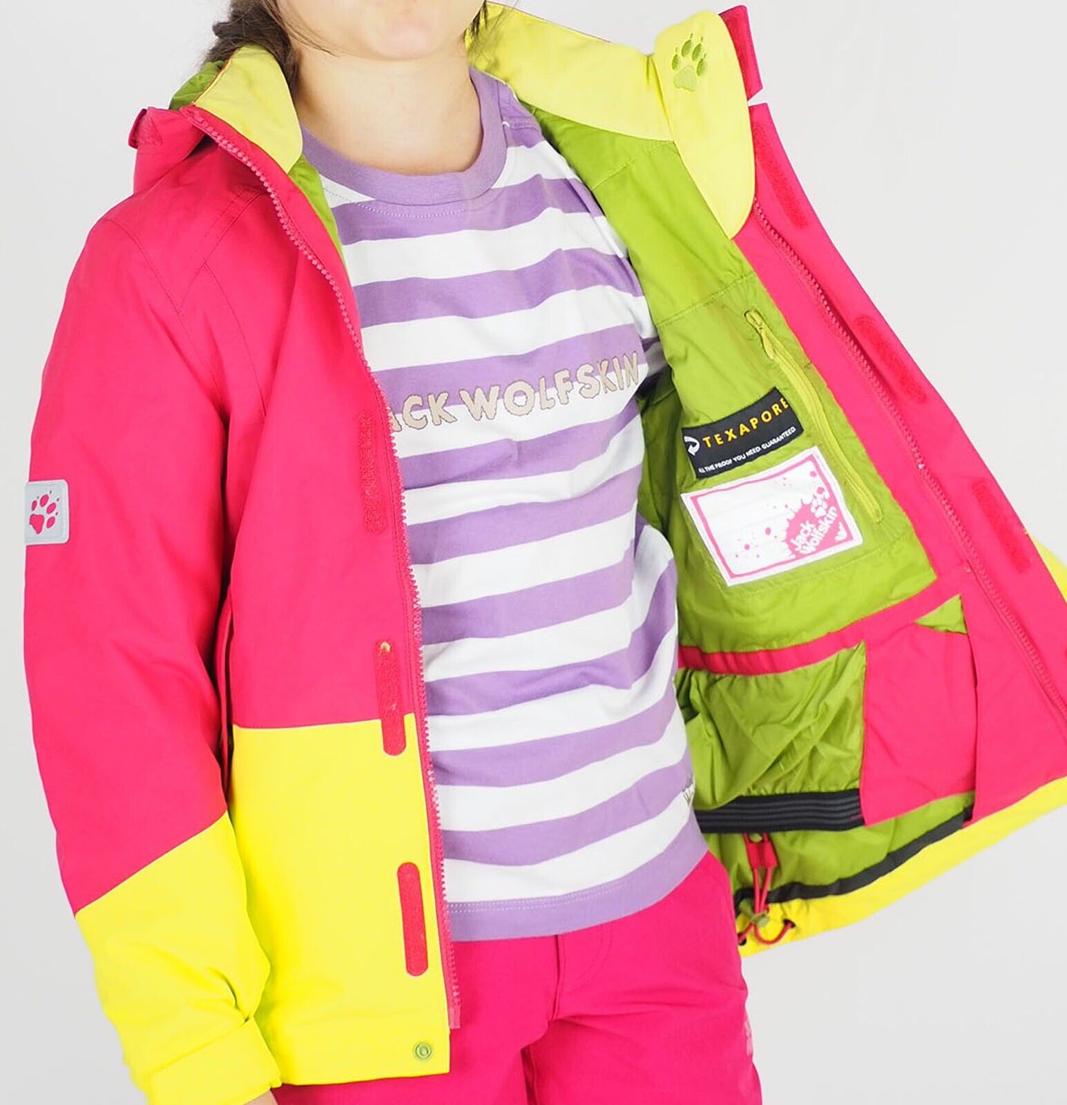 Girls Jack Wolfskin Snow Ride Texapore 1605301 Pale Berry Waterproof Jacket