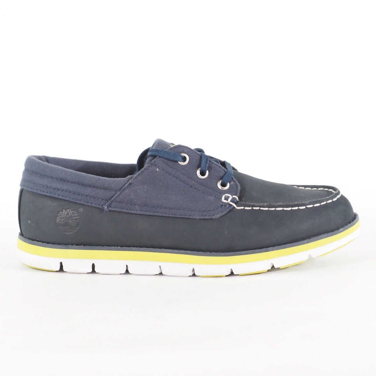 Mens Timberland Classic 3 Eye 6302A Navy Casual Leather Boat Lace Up Shoes