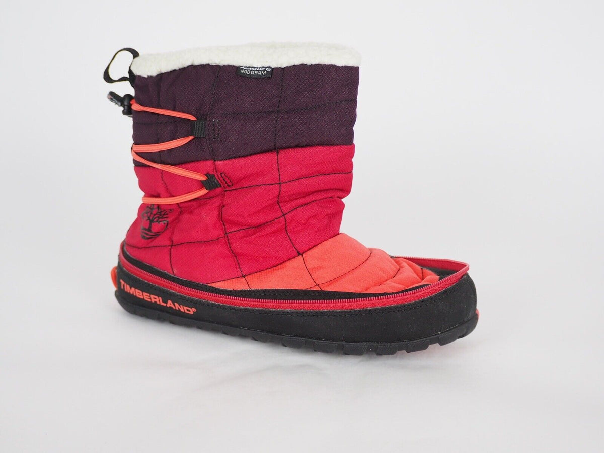 Womens Timberland EK Radler 1624R Red Leather Pull Up Casual Warm Snow Boots