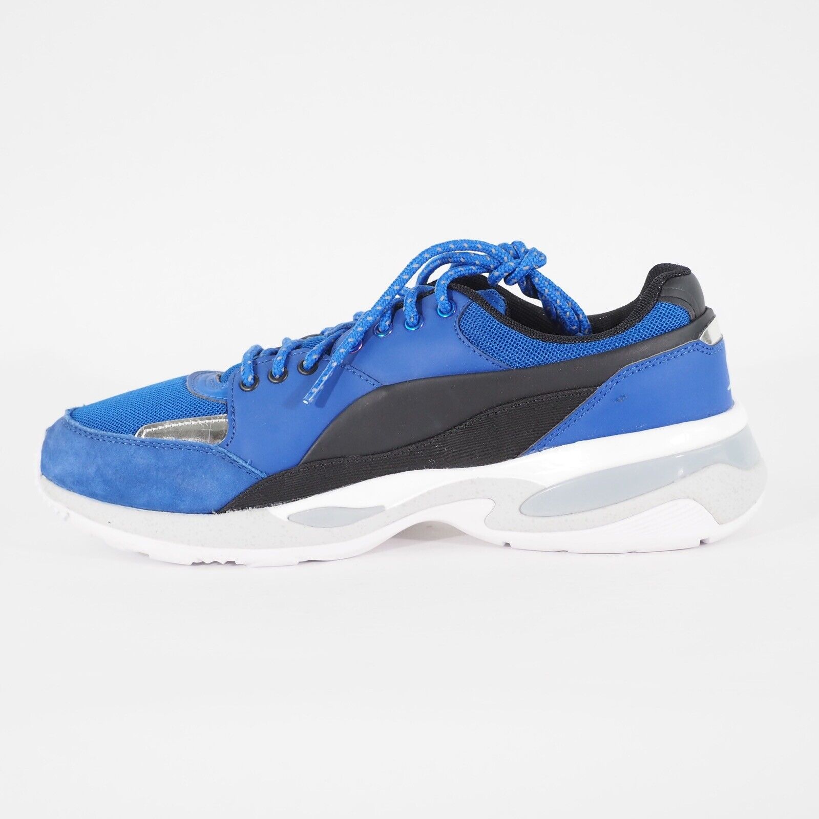 Adults Puma MCQ Tech Runner Low 359499 01 Blue Cotton Lace Casual Walking Shoes