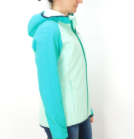 Womens Jack Wolfskin Zenon Softshell 1305121 Pale Mint Zip Up Breathable Jacket