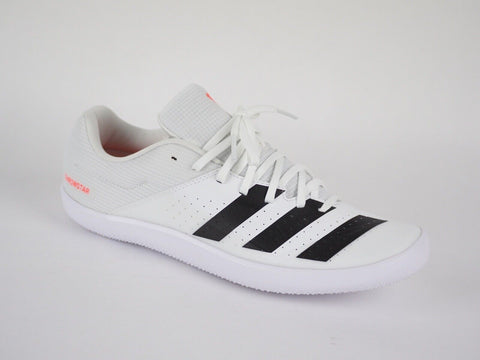 Mens ADIDAS Throwstar S23723 White Leather Running Trainers Lace Up Sports Shoes