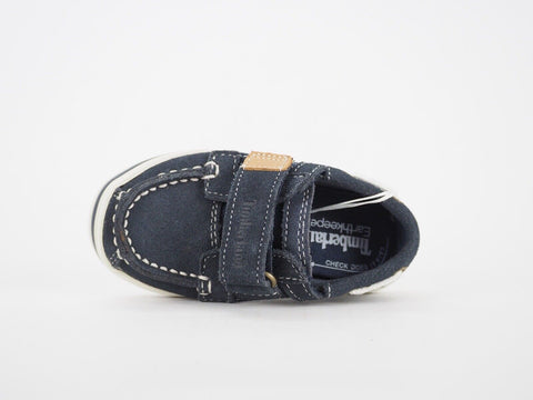 Boys Timberland Casco Bay 4387R Navy Blue Leather Casual Toddlers Boat Shoes