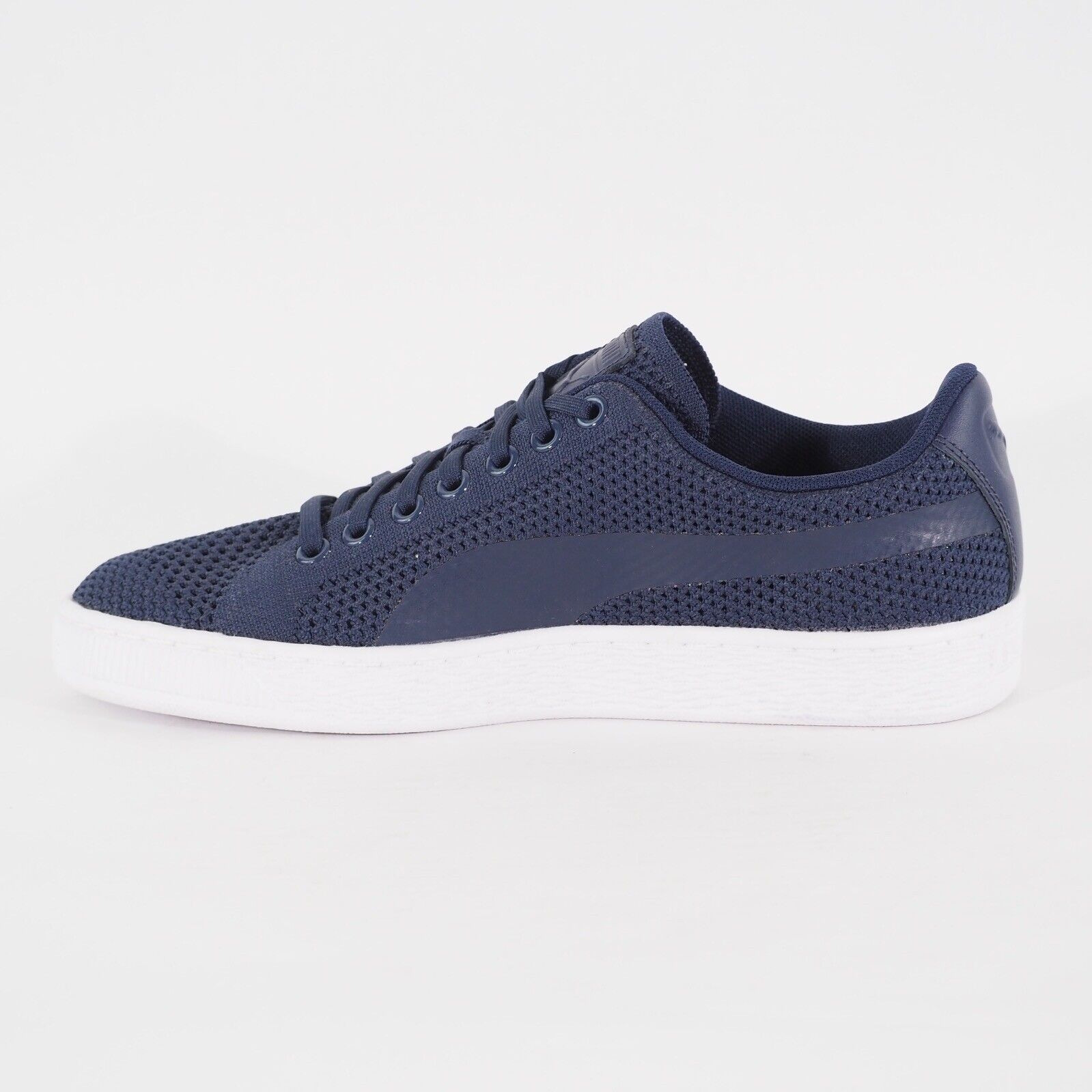 Adults Puma Vasket Classic Evo Knit 363180 Navy Casual Lace Up Walking Trainers