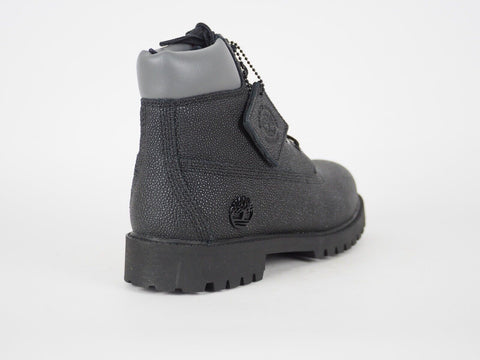 Boys Juniors Timberland 6 Inch Premium A1BA4 Black Leather Casual Chukka Boots