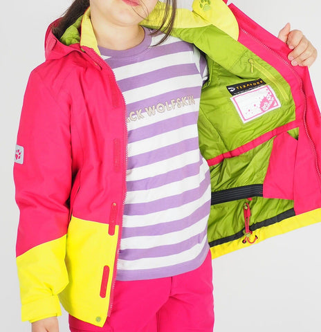 Girls Jack Wolfskin Snow Ride Texapore 1605301 Pale Berry Waterproof Jacket