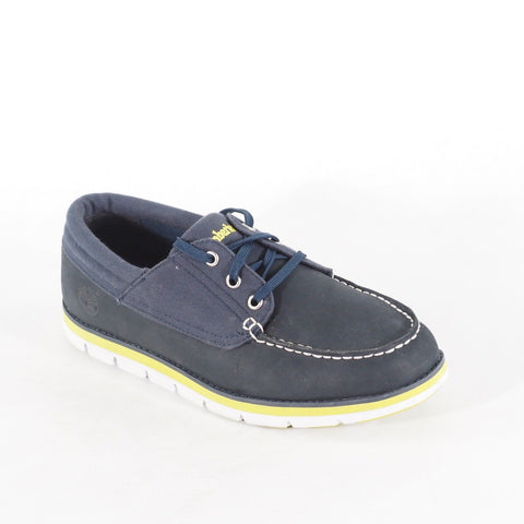 Mens Timberland Classic 3 Eye 6302A Navy Casual Leather Boat Lace Up Shoes