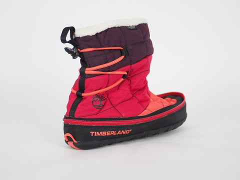 Womens Timberland EK Radler 1624R Red Leather Pull Up Casual Warm Snow Boots