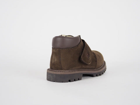 Boys Timberland Chukka 12812 Brown Leather Strap Winter Boots