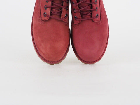 Girls Timberland Premium A1VKE Burgundy Leather Lace Up Chukka Boots UK 1.5