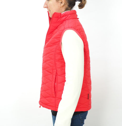 Womens Jack Wolfskin Glen Dale 1202241 Hibiscus Red 3 In 1 Flecce Vest Jacket