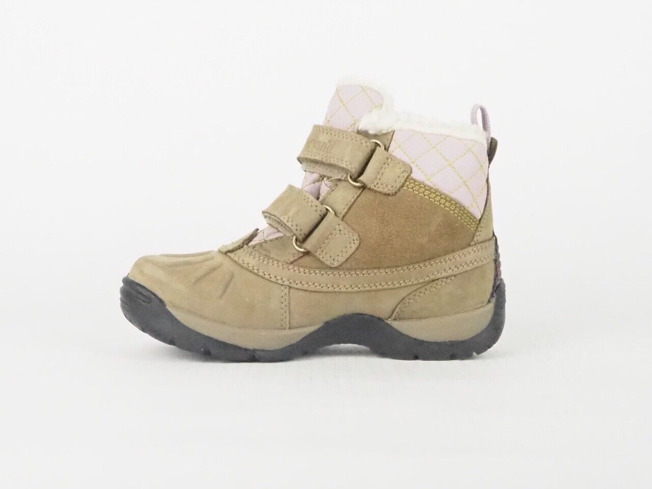 Kids Timberland Mallard GTX 33783 Beige Leather Textile Girls Pull On Boots