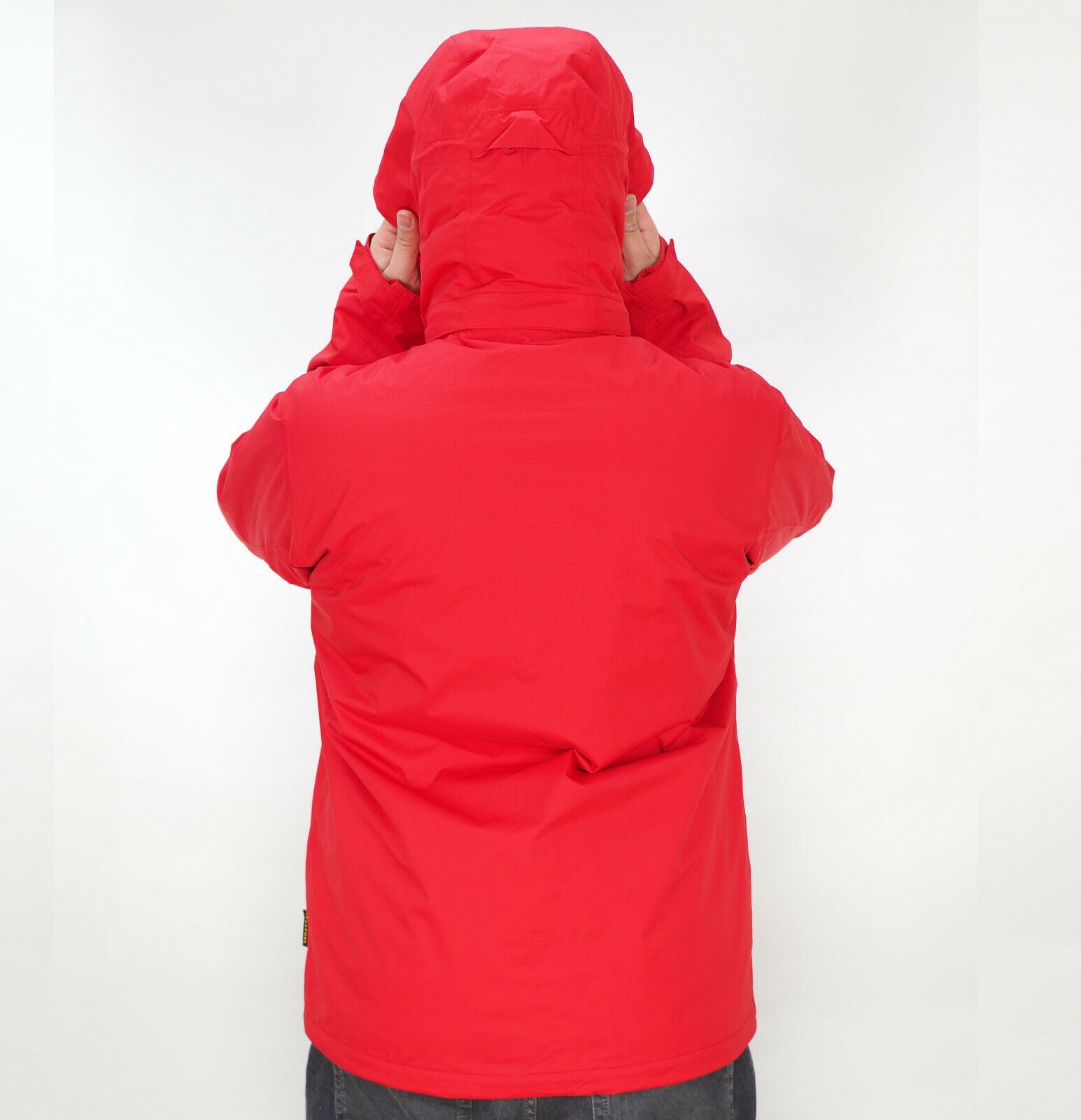 Mens Jack Wolfskin Rep Glo 1106931 Red Fire Zip Up Warm Hooded Hiking Jacket