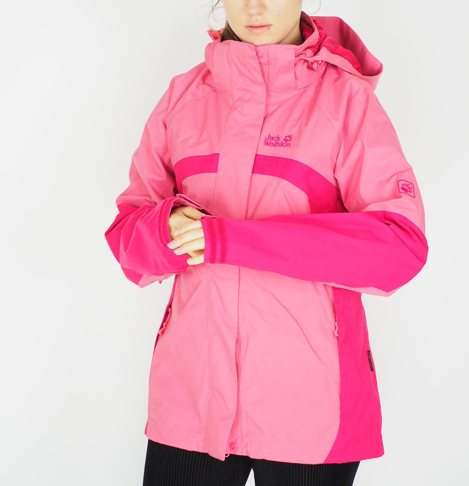 Womens Jack Wolfskin Topaz 5005471 Pink Rosebud Zip Up Breathable Hiking Jacket