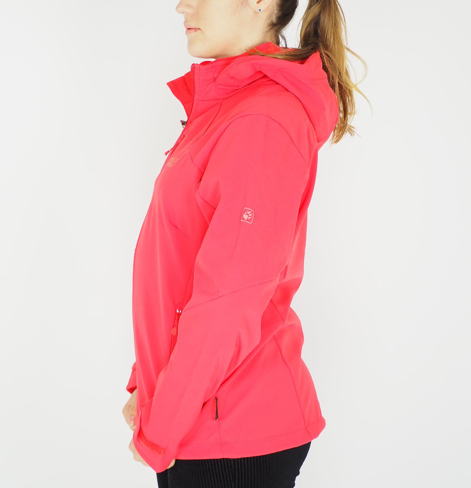 Womens Jack Wolfskin Stormraker 1302241 Hibiscus Red Windproof Hiking Jacket