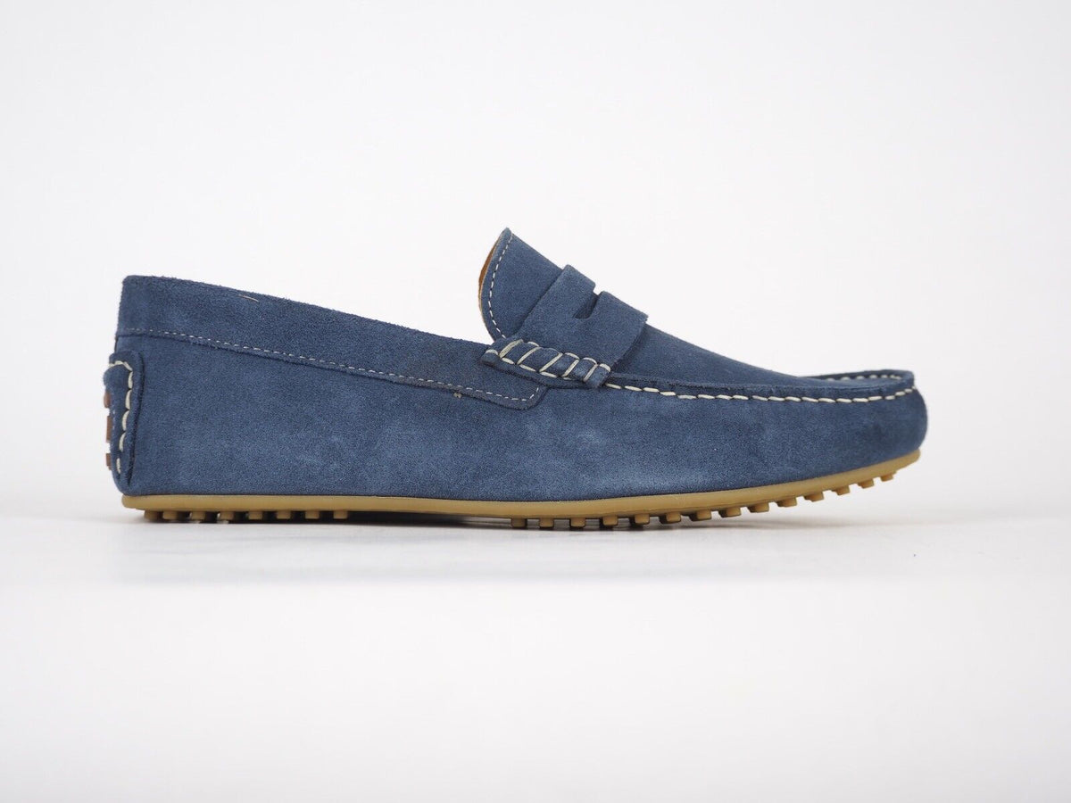 Mens Hackett London Richmond Driver HMS20780 Blue Moccassins Slip On Shoes UK 6