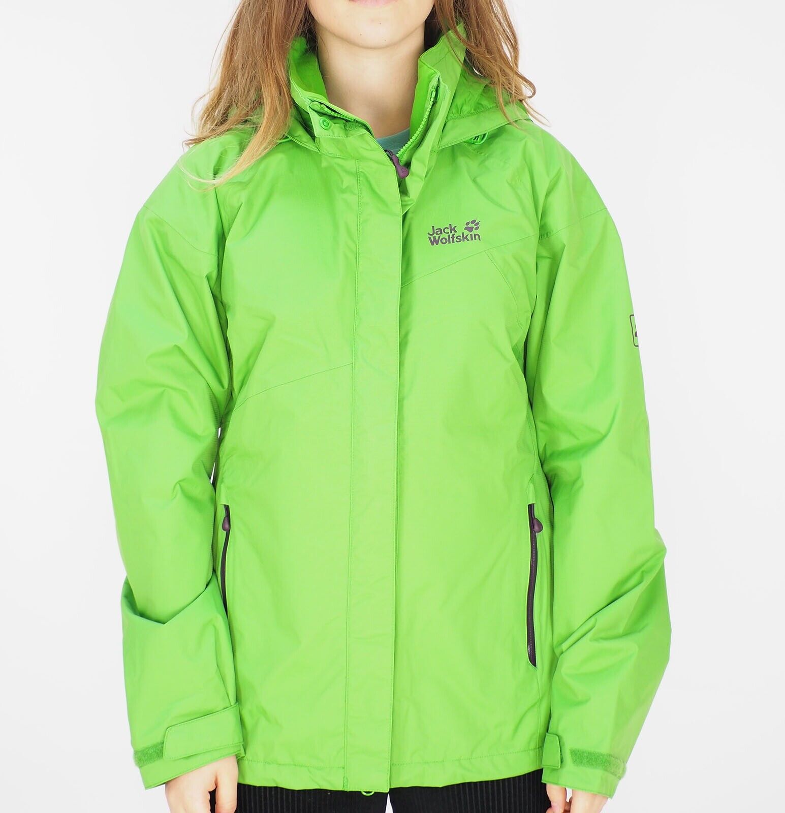 Womens Jack Wolfskin Supercell 1106231 Basil Green Waterproof Hiking Jacket