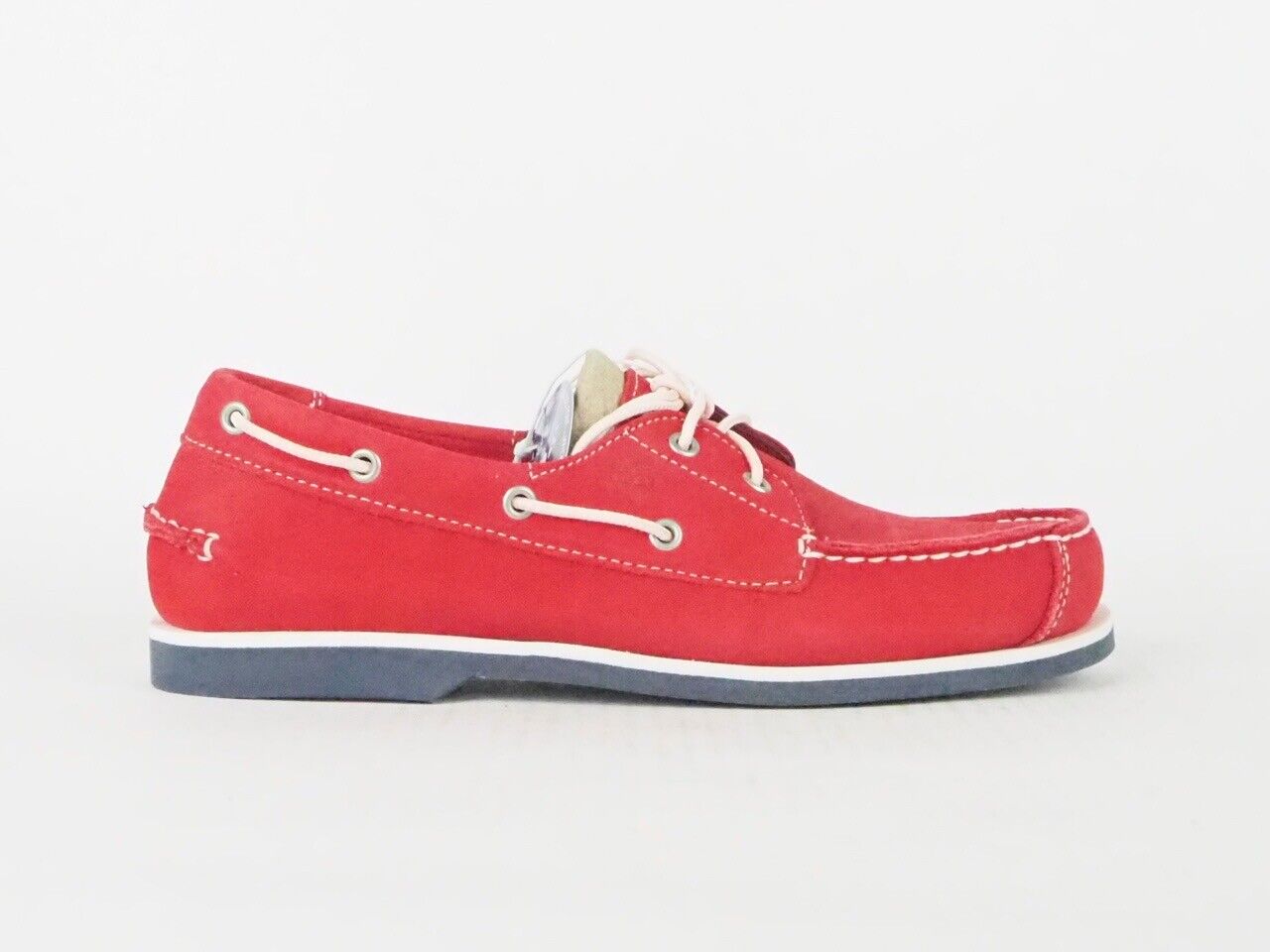 Juniors Timberland Classic 2 Eye Boat 6896R Red Leather Slip On Casual Shoes