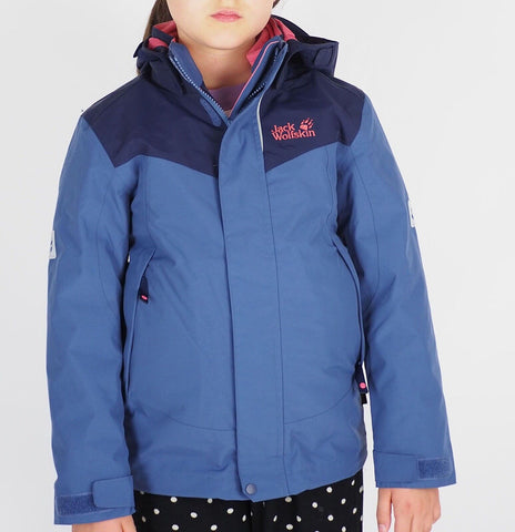 Girls Jack Wolfskin Snow Wizard 1605241 Blue Indigo Waterproof Jacket