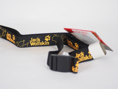 Jack Wolfskin Kids Logo Belt 86127 600 Black / Yellow Juniors Active Hiking Belt