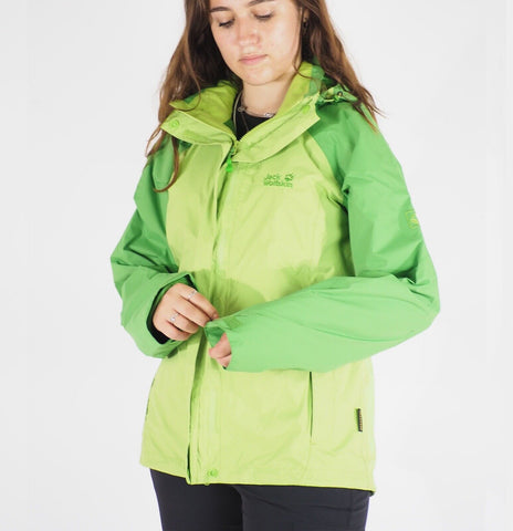 Womens Jack Wolfskin Serpen 5007761 Parrot Green Warm Waterproof Hooded Jacket