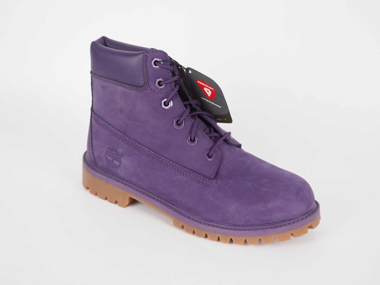 Juniors Timberland 6 In Premium A14T3 Purple Leather Lace Up Waterproof Boots