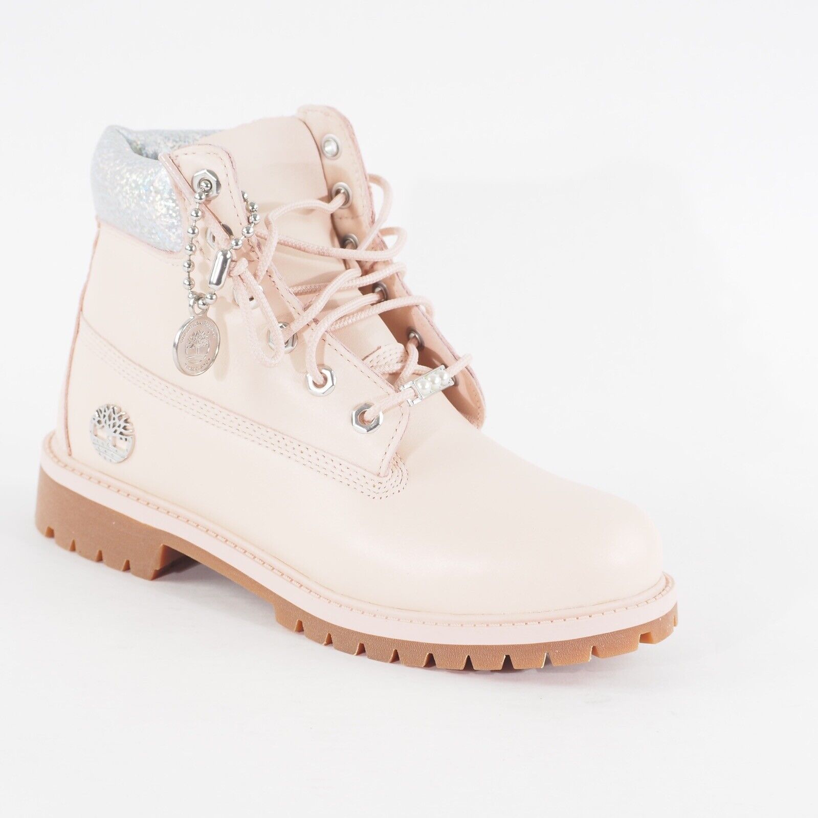 Junior Girls Timberland 6 Inch A2FK4 Light Pink Leather Waterproof Walking Boots