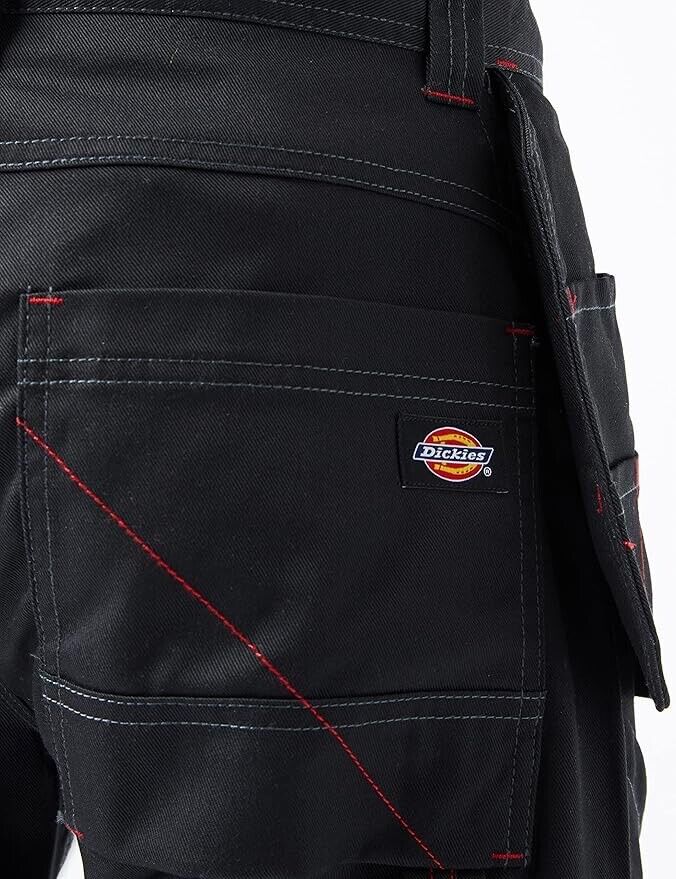 Mens Dickies Redhawk Pro Black Work Strong Trousers 