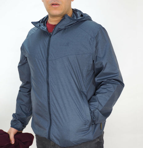 Mens Jack Wolfskin Nauru 1303641 Night Blue Zip Up Light Windproof Jacket