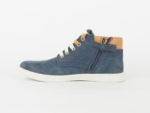 Juniors Timberland Davies Cupsole 6093B Blue Leather Lace Up Chukka Boots