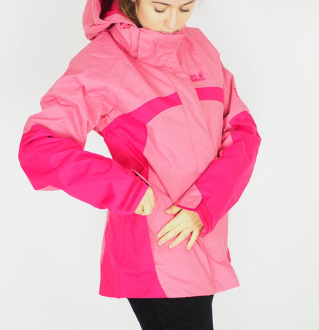 Womens Jack Wolfskin Topaz 5005471 Pink Rosebud Zip Up Breathable Hiking Jacket