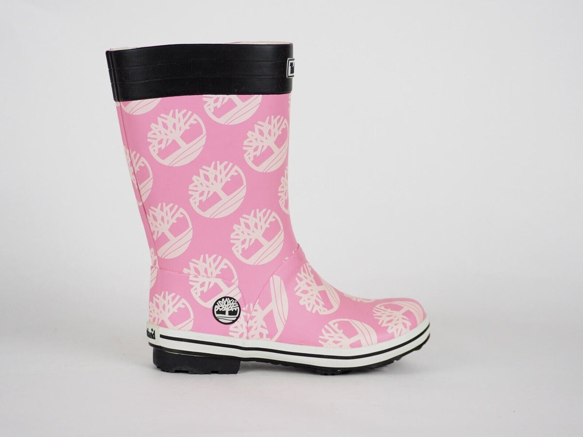 Girls Timberland Classic Rain 89716 Pink Wellingtons Rain Pull On Winter Wellies