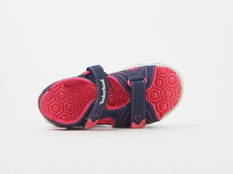 Junior Timberland Adventure Seeker A1JZL Navy Pink Textile Strap Fasten Sandals