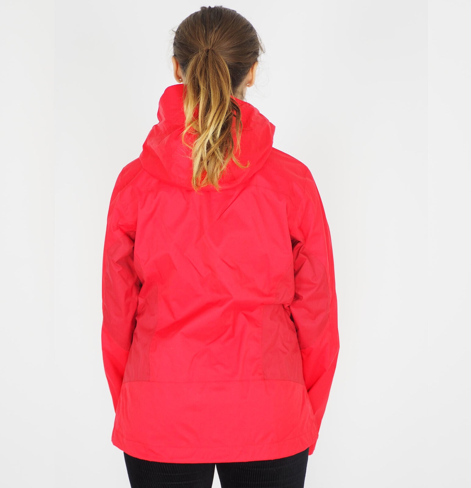 Womens Jack Wolfskin Xalt Hike Shell 1112171 Red Fire Zip Up Waterproof Jacket