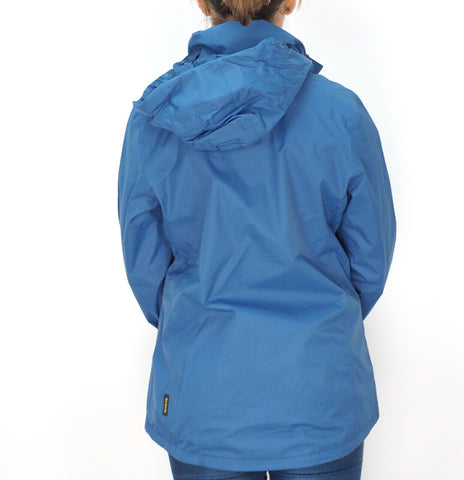 Womens Jack Wolfskin Pouring Rain 5009002 Ocean Wave Zip Up Waterproof Jacket