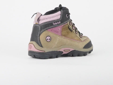 Kids Timberland Hyper Trail GTX 37719 Brown Leather Lace Up Girls Hiker Boots 