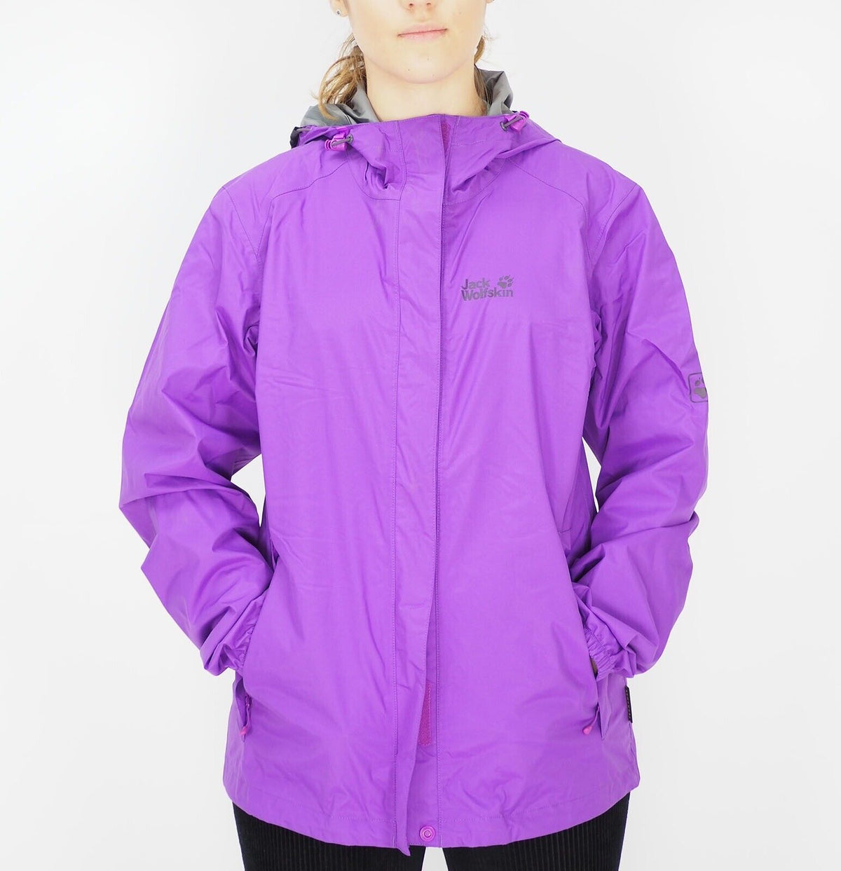 Womens Jack Wolfskin Cloudburst 1104941 Hyacynth Windproof Waterproof Jacket