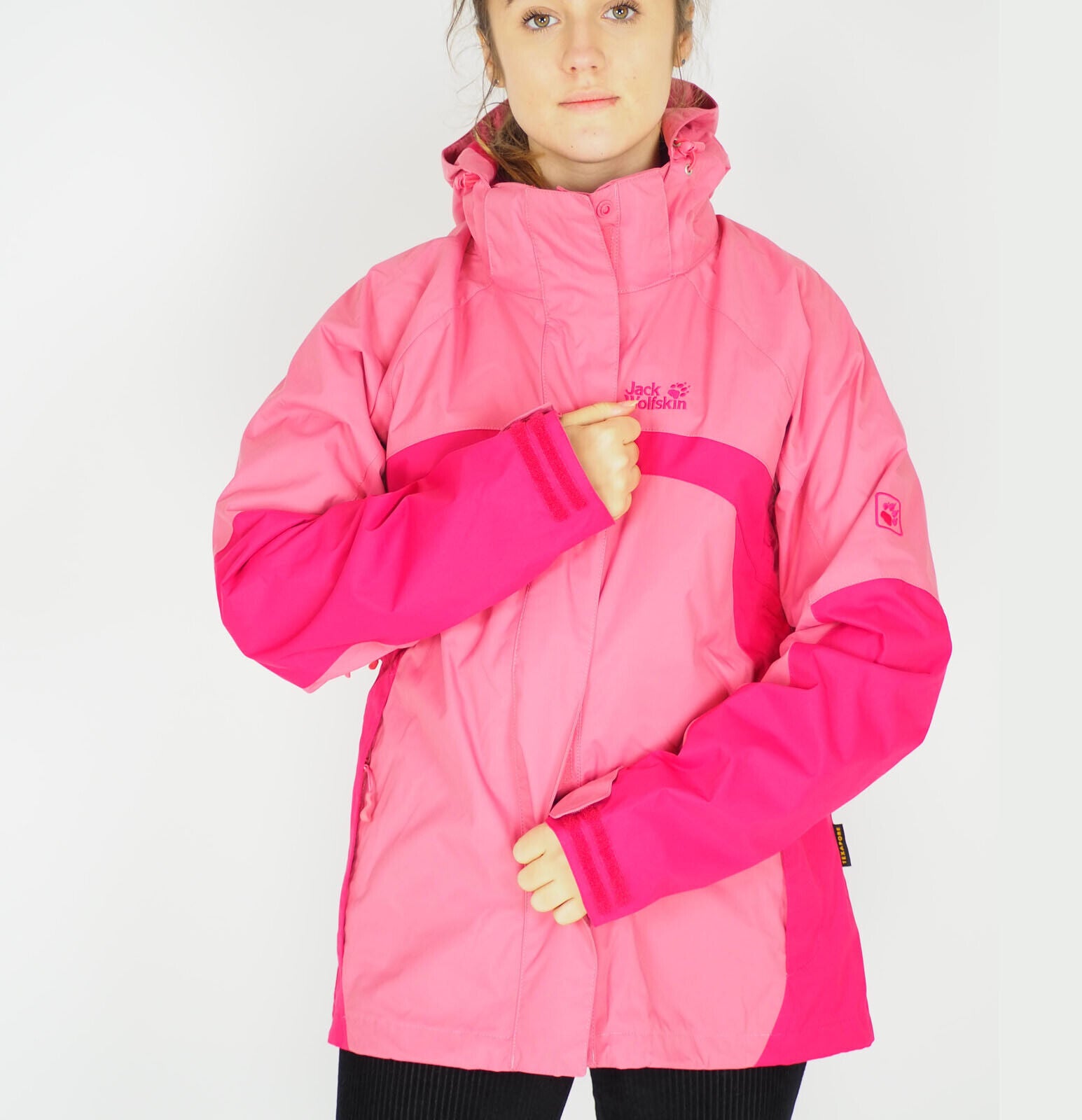 Womens Jack Wolfskin Topaz 5005471 Pink Rosebud Zip Up Breathable Hiking Jacket