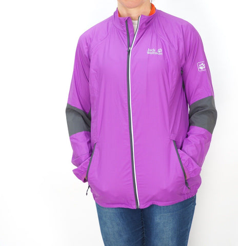 Womens Jack Wolfskin Exhalation Flyweight 1303061 Hyacinth Light Active Jacket