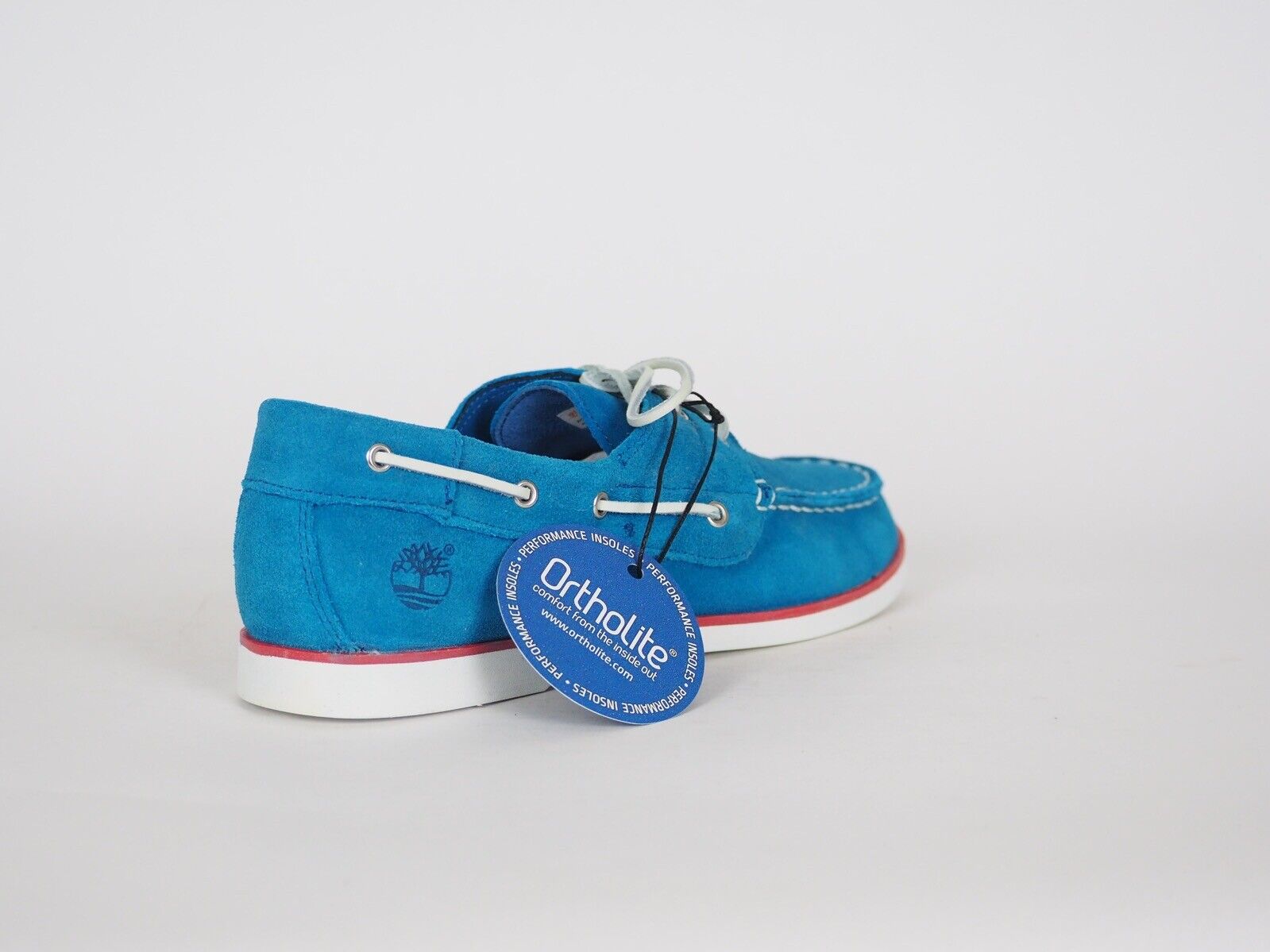 Junior Boys Timberland Seabury Classic 2 Eye A1L6T Mykonos Blue Suede Boat Shoes