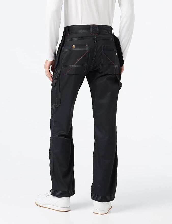 Mens Dickies Redhawk Pro Black Work Strong Trousers 