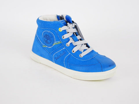 Infants Timberland Ortholite 7689R Blue Leather Trainers Side Zip Chukka Boots