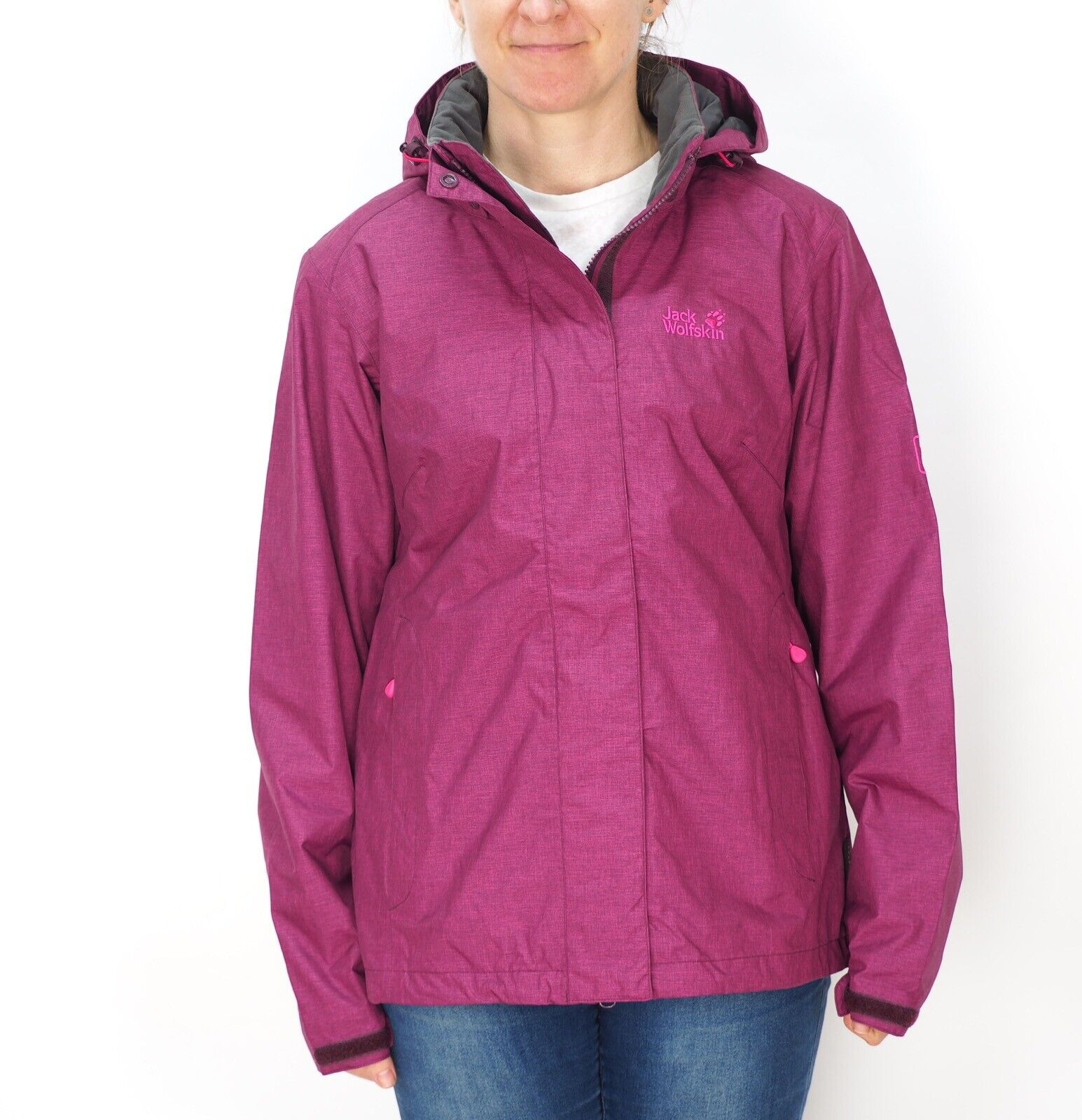 Womens Jack Wolfskin Texapore Hea 5008641 Dark Berry Waterproof Hiking Jacket